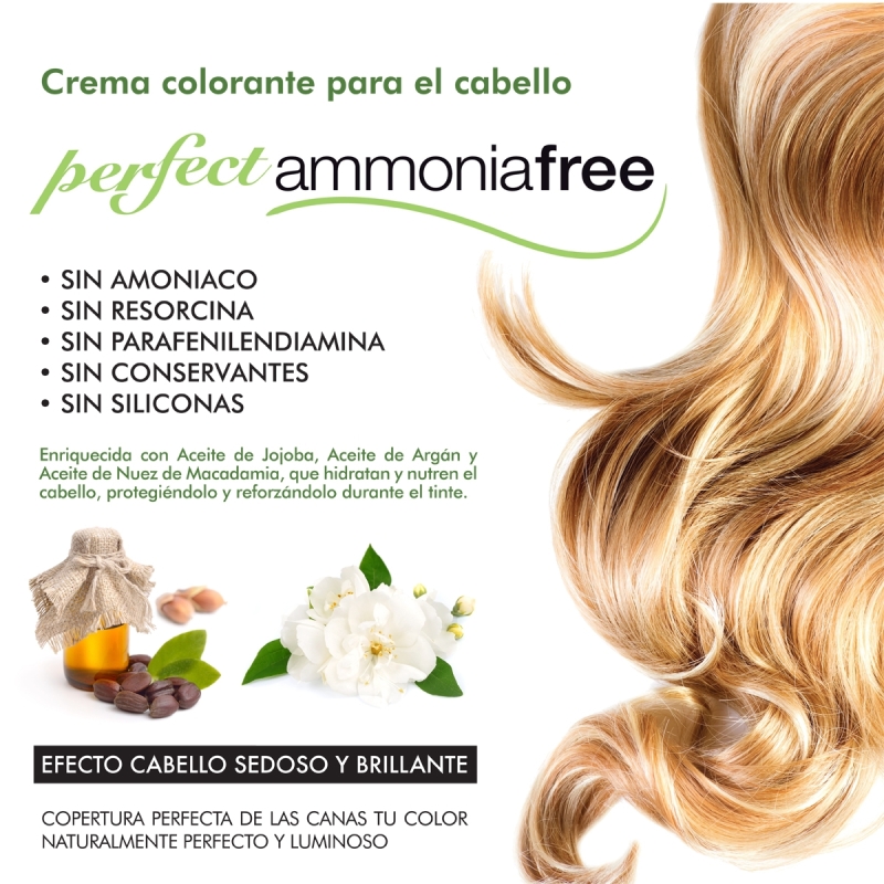 AMMONIA FREE – Tinte RUBIO DORADO 7.3  con reflejos dorados – sin amoniaco