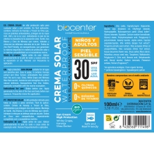 Protector Solar Natural SPF 30 Biocenter – Mineral, textura fluida y ligera