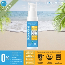 Protector Solar Natural SPF 30 Biocenter – Mineral, textura fluida y ligera