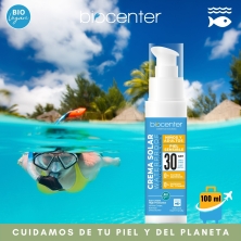 Protector Solar Natural SPF 30 Biocenter – Mineral, textura fluida y ligera