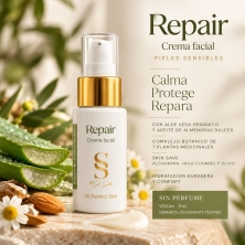 Crema Facial Repair Sol Santos – Piel Sensible, Calmante y Reparadora, Aloe Vera Bio – 30 ml